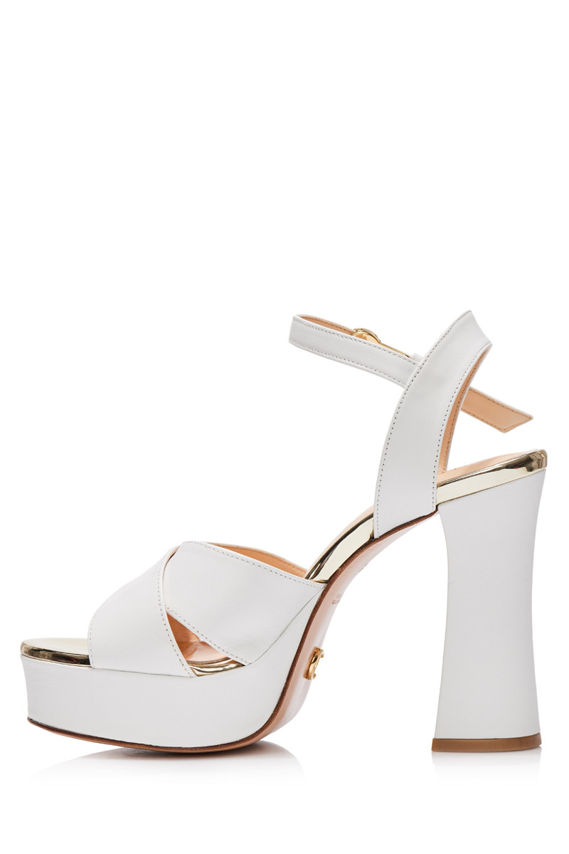 Cross-Strap High-Heeled Sandals With Chunky Heels & VALTADOROS